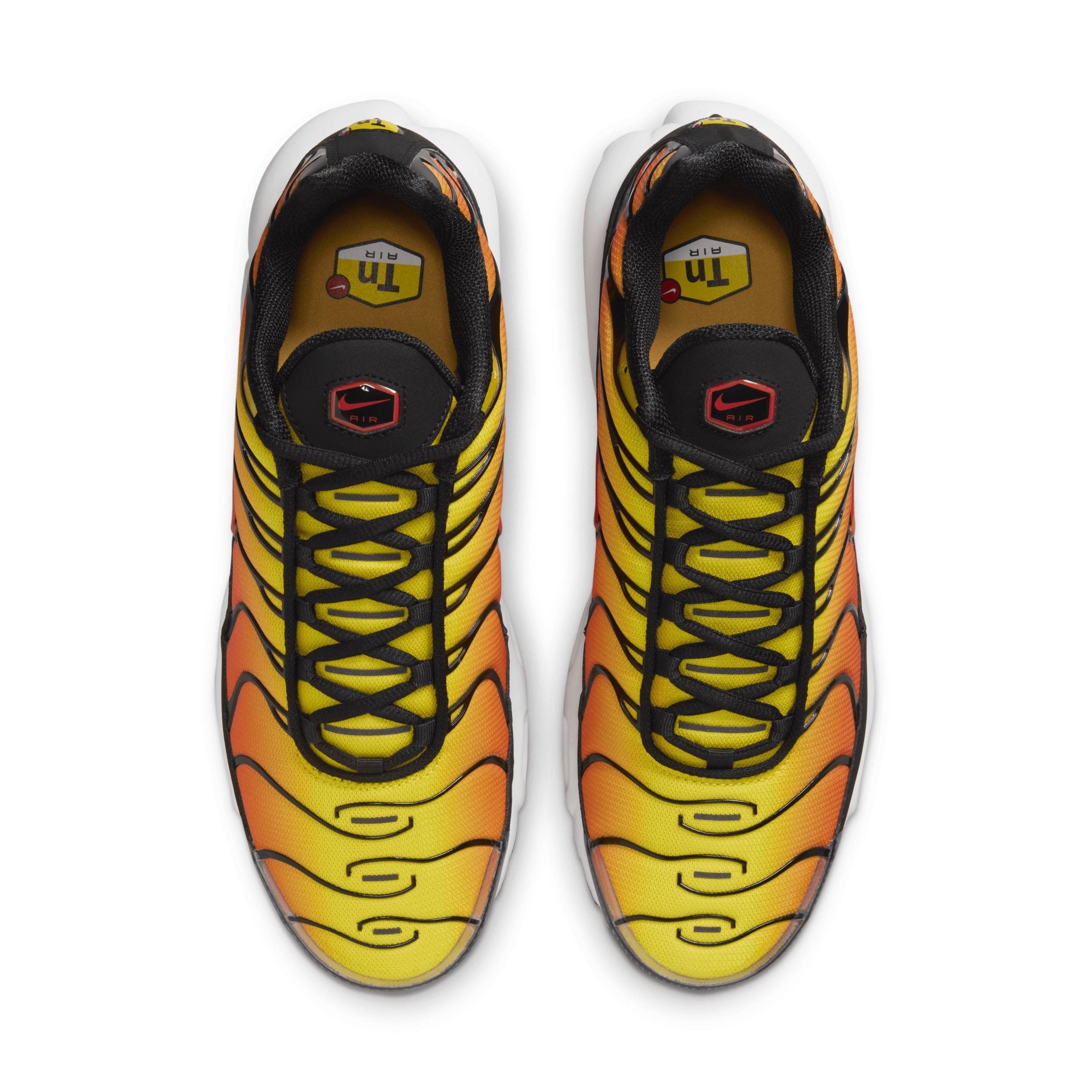 Nike Mens Air Max Plus Sunset - Running Shoes Black/Orange/Red Product Image