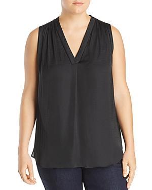 Vince Camuto Plus Plus Shirred Sleeveless Top Product Image