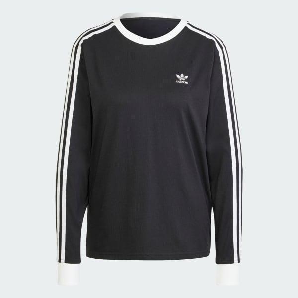 adidas Adicolor 3-Stripes Regular Long Sleeve Tee Better Scarlet XL Womens Product Image