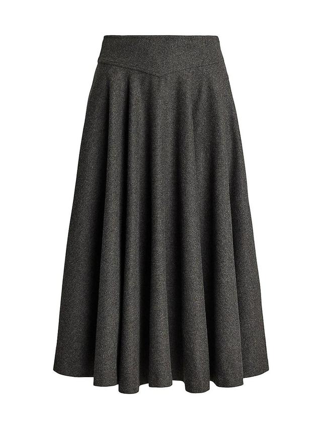 Womens Wool Flannel Midi-Skirt Product Image