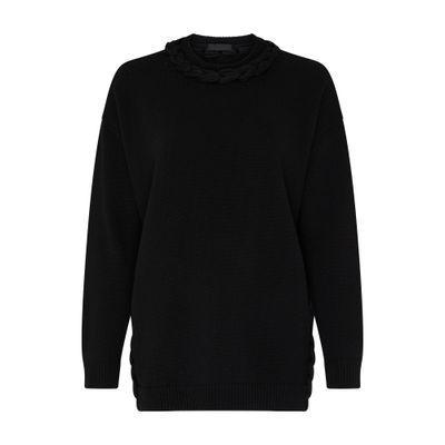 Embroidered Wool Sweater In Black product image