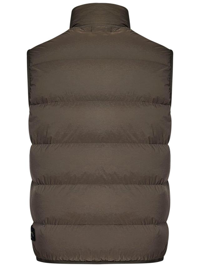 STONE ISLAND Nylon Vest In Beige Product Image