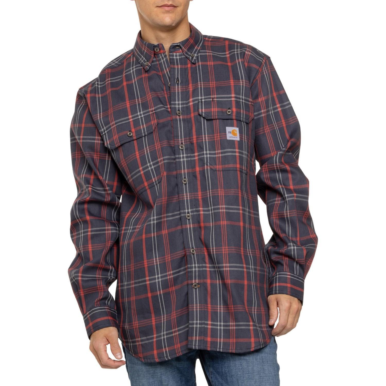 Carhartt 104507 Flame-Resistant Loose Fit Twill Plaid Shirt - Long Sleeve Product Image