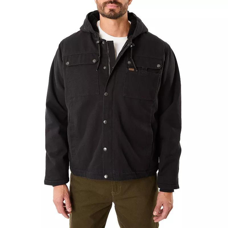 Mens Smiths Workwear Sherpa-Lined Duck Canvas Hooded Work Jacket Product Image