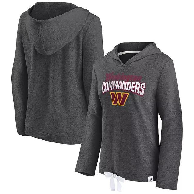 Womens Fanatics Branded Heathered Charcoal Washington Commanders First Team Flowy Pullover Hoodie Product Image