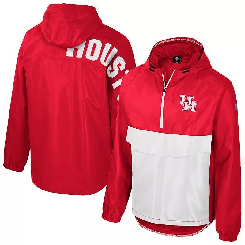 Mens Colosseum Red Houston Cougars Reloaded Anorak Half-Zip Jacket Product Image