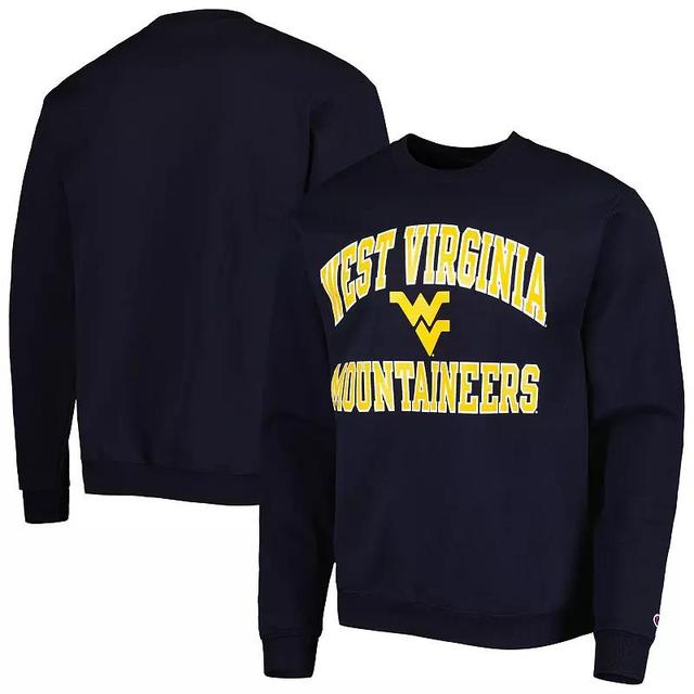 Mens Champion West Virginia Mountaineers High Motor Pullover Sweatshirt Blue Product Image