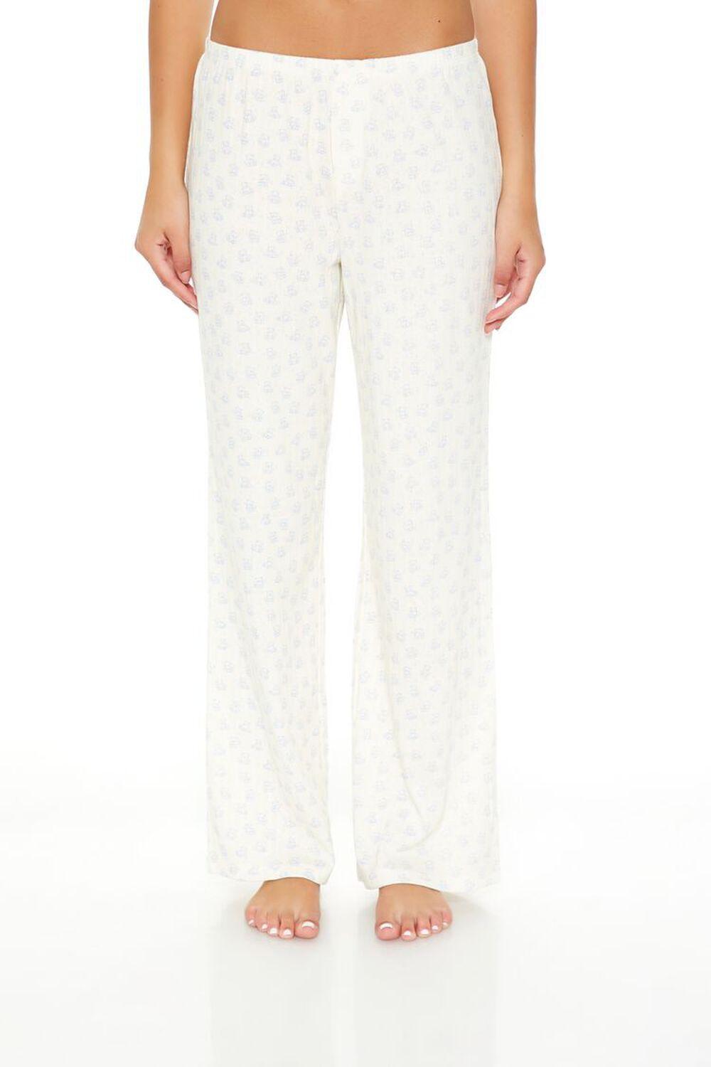 Teddy Bear Print Cami & Pants Pajama Set | Forever 21 Product Image