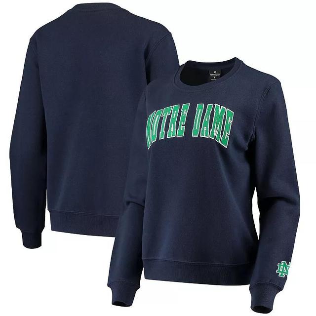 Womens Colosseum Notre Dame Fighting Irish Campanile Pullover Sweatshirt Blue Product Image