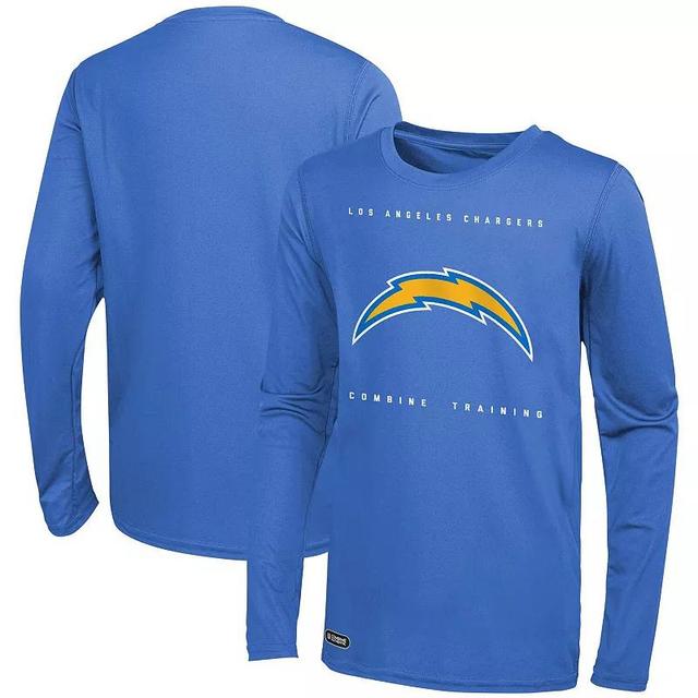 Mens Powder Blue Los Angeles Chargers Side Drill Long Sleeve T-Shirt Product Image