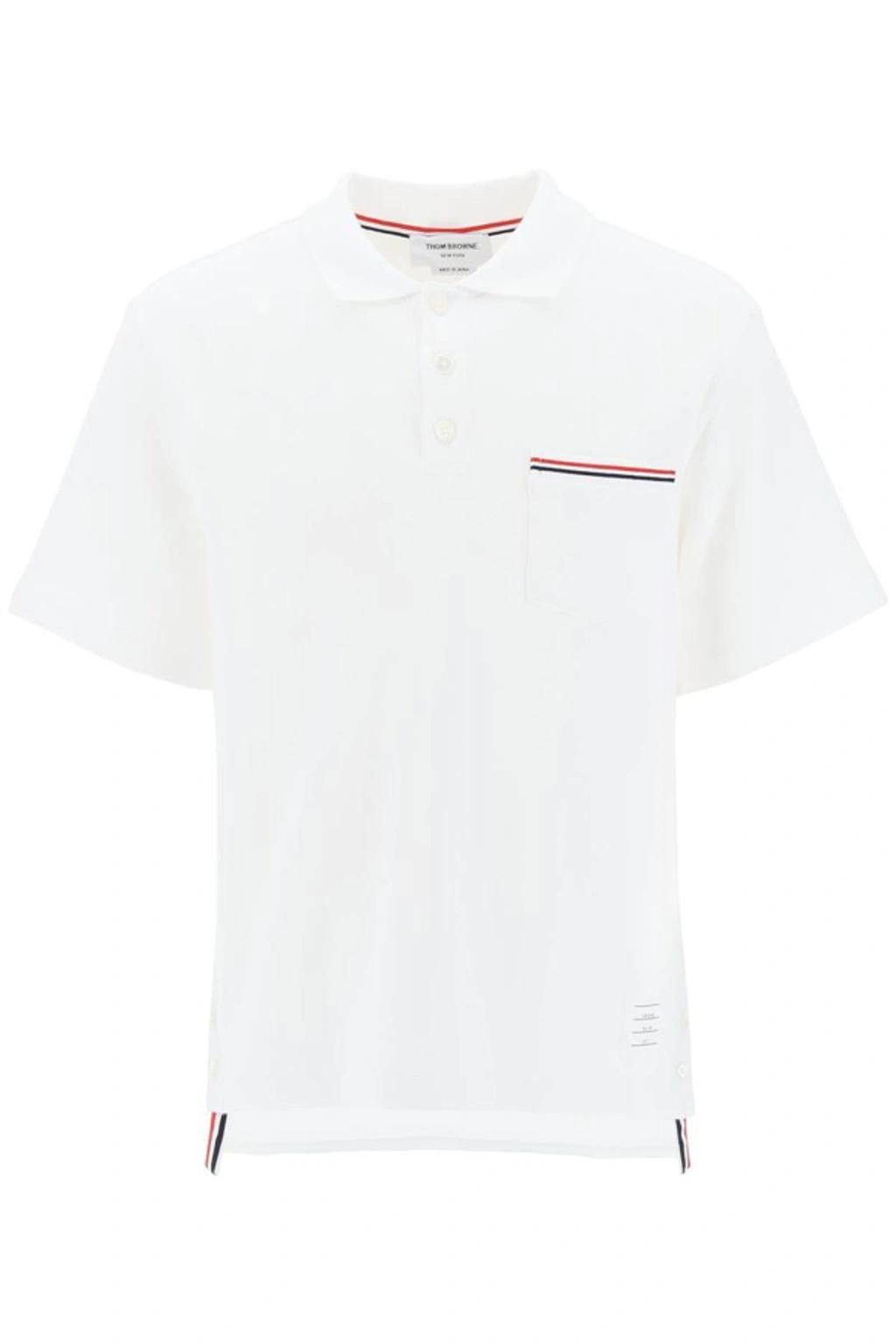 Rwb Pocket Trim Polo Shirt In White Product Image