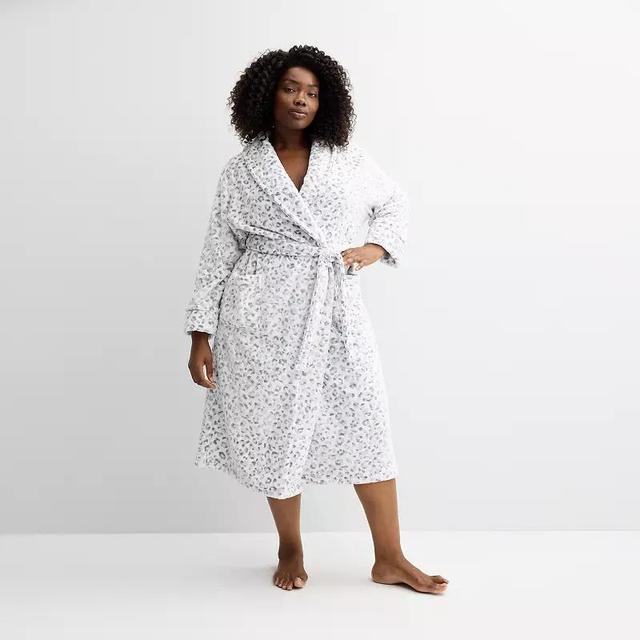 Plus Size Sonoma Goods For Life Long Plush Wrap Robe, Womens Product Image