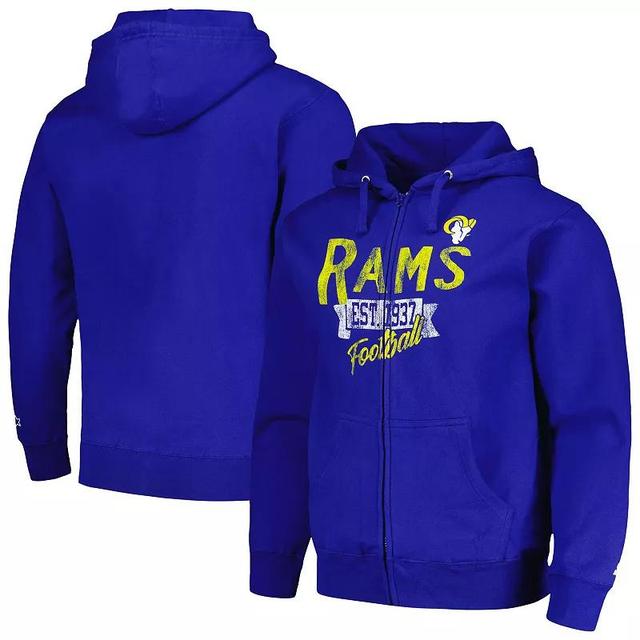 Mens Starter Royal Los Angeles Rams Domestic Post Season Full-Zip Hoodie Product Image