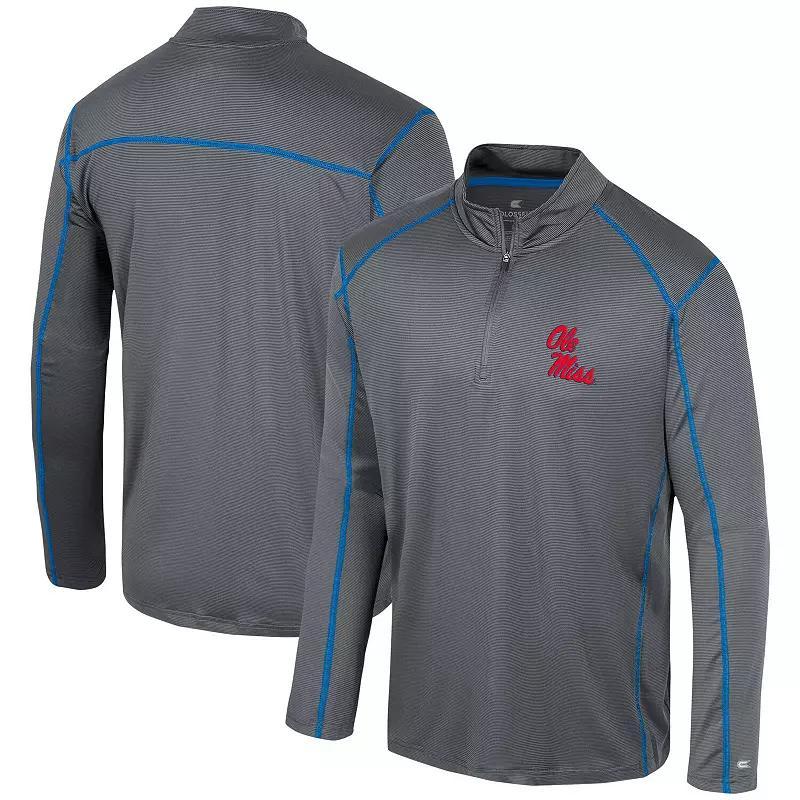 Mens Colosseum Black Montana Grizzlies Cameron Quarter-Zip Windshirt Product Image