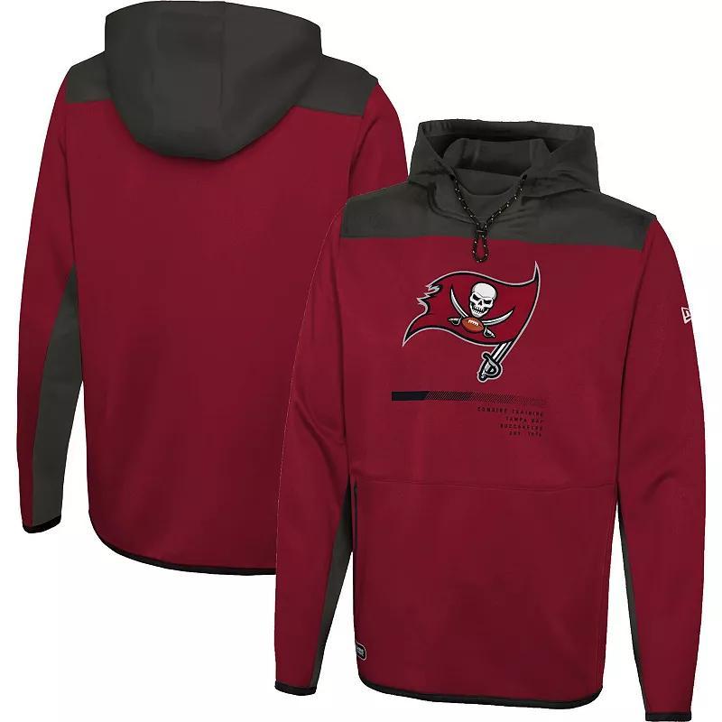 Mens New Era Tampa Bay Buccaneers Combine Authentic Hard Hitter Pullover Hoodie Product Image