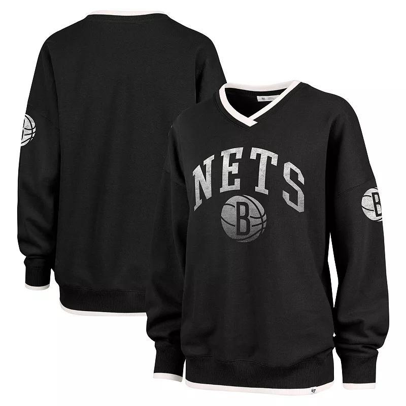 Womens 47 Brooklyn Nets Rise Wax Pack Daze 80s Oversize Pullover Sweatshirt product image