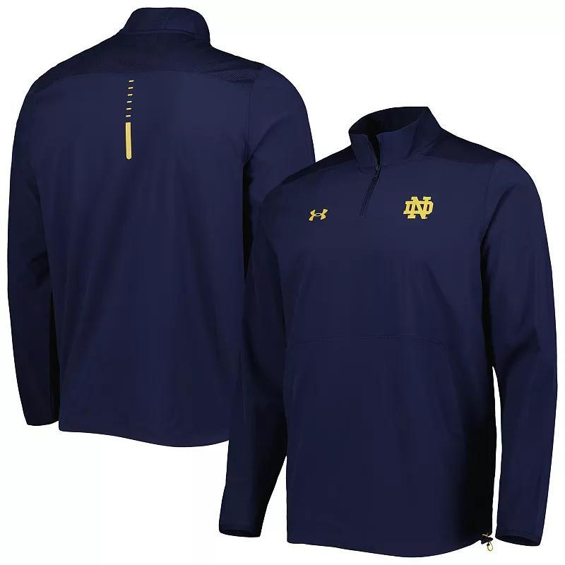 Mens Under Armour Notre Dame Fighting Irish Motivate 2.0 Quarter-Zip Performance Jacket Blue Product Image