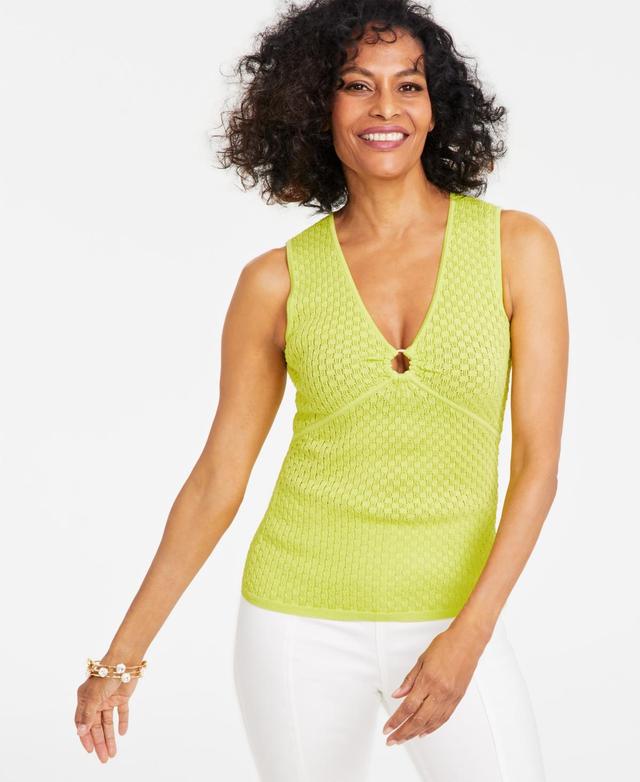 I.n.c. International Concepts Womens Crochet O-Ring Tank Top, Created for Macys Product Image