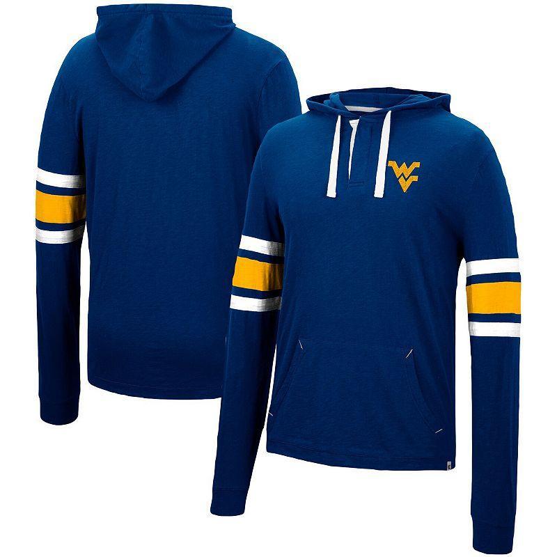 Mens Colosseum West Virginia Mountaineers Lebowski Hoodie Long Sleeve T-Shirt Blue Product Image