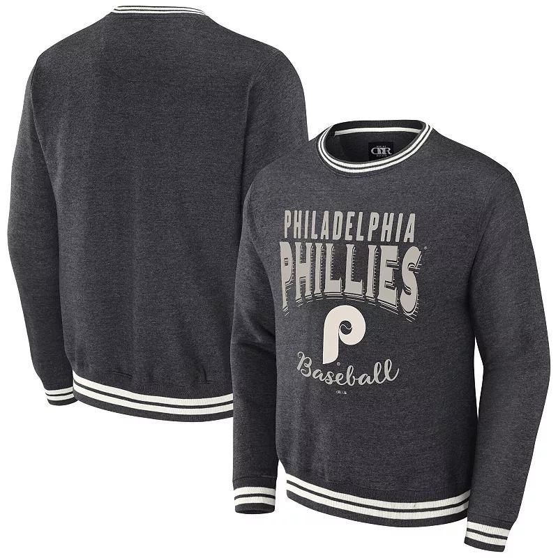 Mens Darius Rucker Collection By Fanatics Heather Charcoal Distressed Philadelphia Phillies Vintage-Like Pullover Sweatshirt Product Image