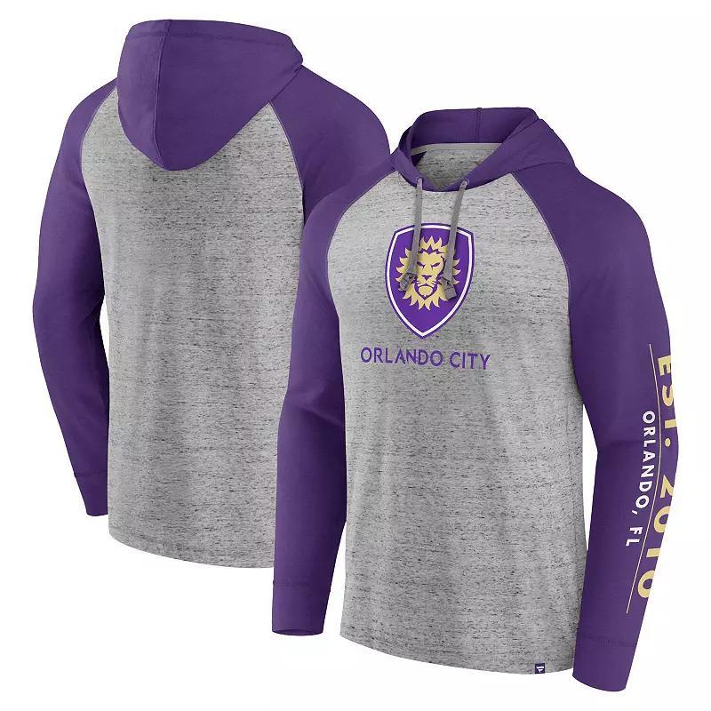 Mens Fanatics Branded Steel Philadelphia Union Deflection Raglan Pullover Hoodie Product Image