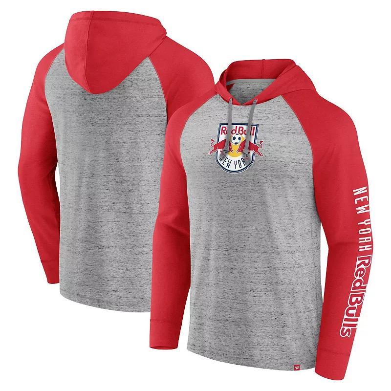 Mens Fanatics Branded Steel New York Red Bulls Deflection Raglan Pullover Hoodie Product Image