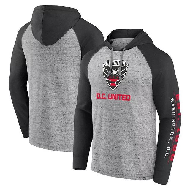 Mens Fanatics Branded Steel D.C. United Deflection Raglan Pullover Hoodie Product Image