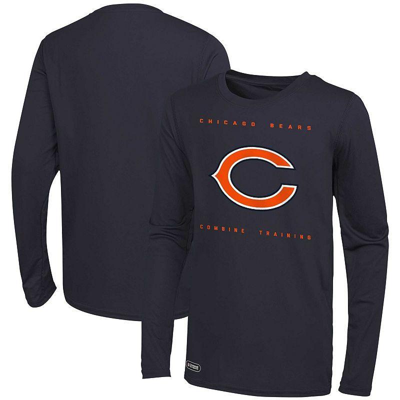 Mens Navy Chicago Bears Side Drill Long Sleeve T-shirt Product Image