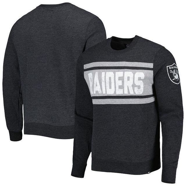 Mens 47 Heathered Black Las Vegas Raiders Bypass Tribeca Pullover Sweatshirt Product Image