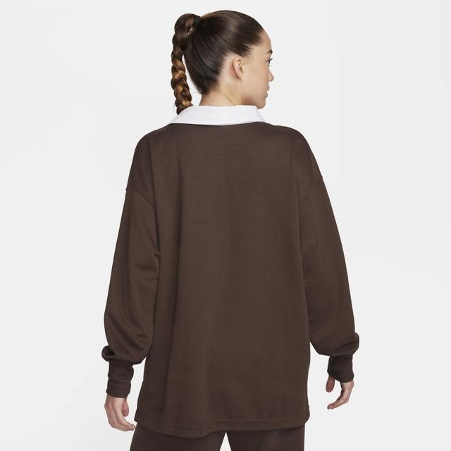 Women's Nike Sportswear Essential Oversized Long-Sleeve Polo Product Image