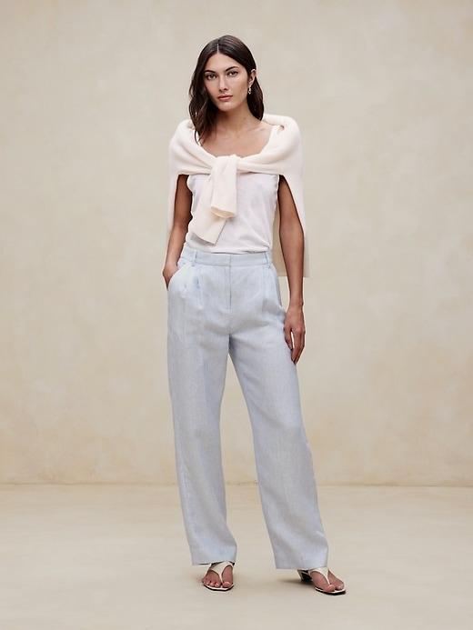 High-Rise Relaxed Linen Pant product image