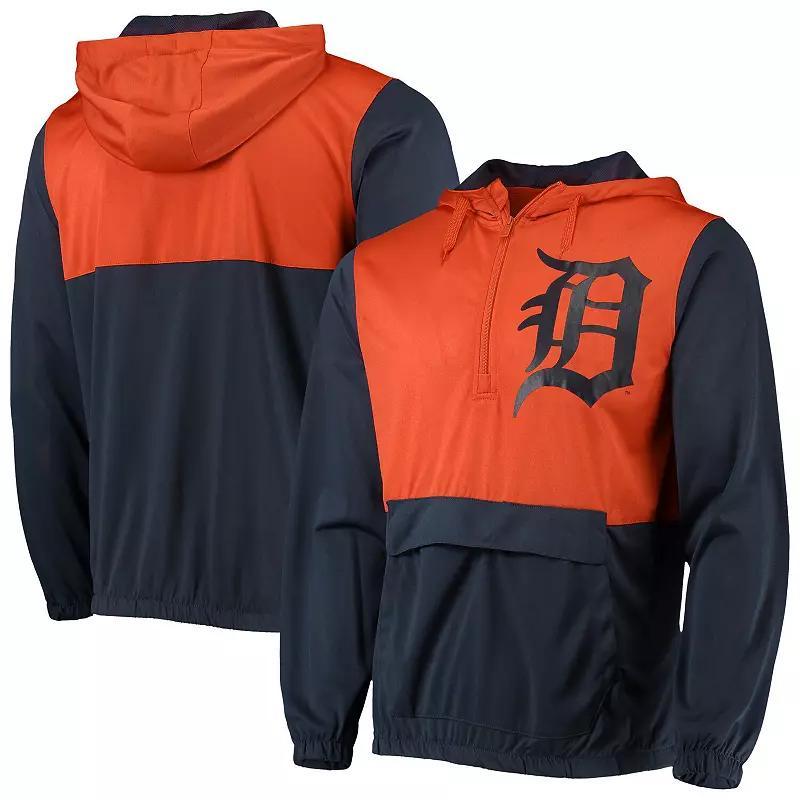 Mens Stitches Navy Detroit Tigers Anorak Half-Zip Hoodie - Navy Product Image