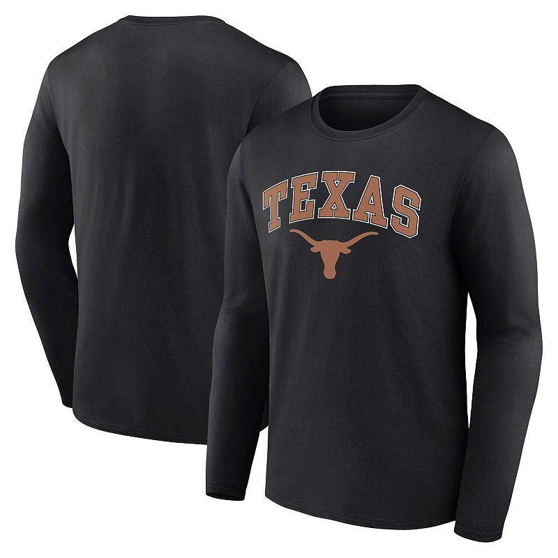 Mens Fanatics Black Texas Longhorns Campus Long Sleeve T-shirt Product Image