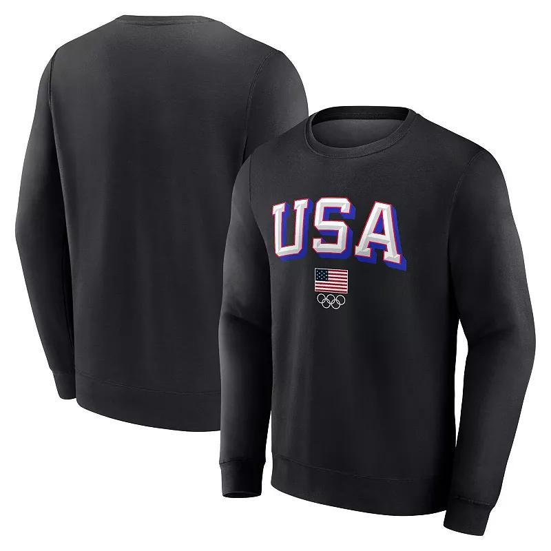 Mens Fanatics Branded Black Team USA Logo Victory Pullover Sweatshirt Product Image