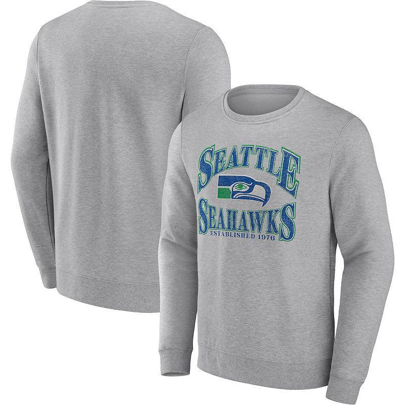 Mens Fanatics Branded Heathered Charcoal Seattle Seahawks Playability Pullover Sweatshirt Product Image