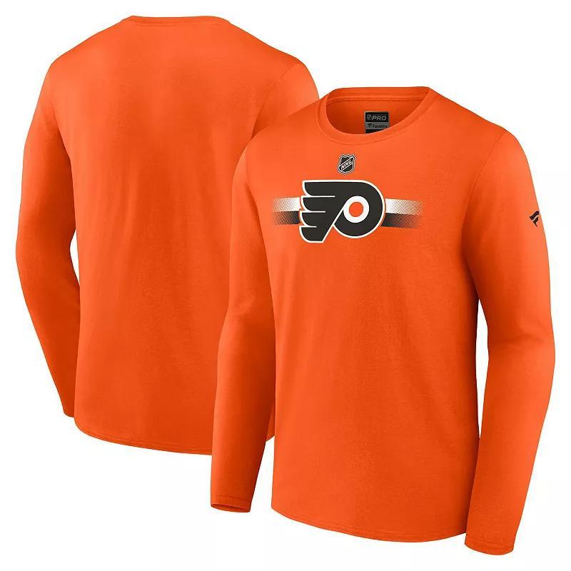 Mens Fanatics Branded Orange Philadelphia Flyers Authentic Pro Secondary Long Sleeve T-Shirt Product Image