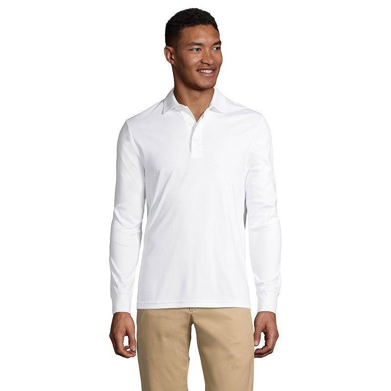 Men's Long Sleeve Super Soft Supima Polo Shirt Product Image