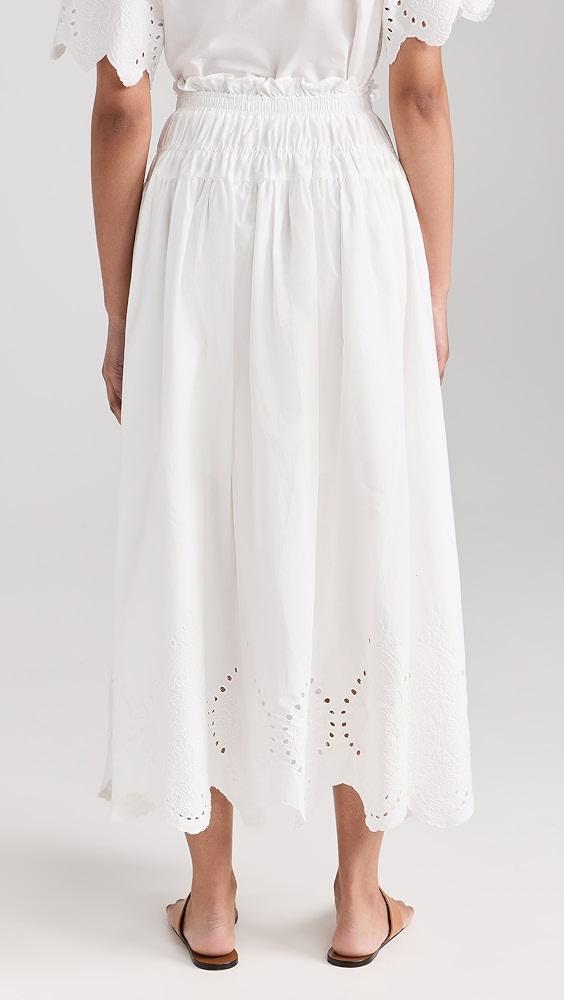 Moon River Eyelet Midi Skirt | Shopbop Product Image