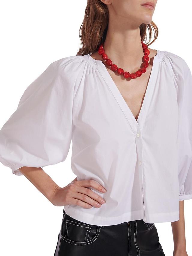 Womens Dill Poplin Top Product Image