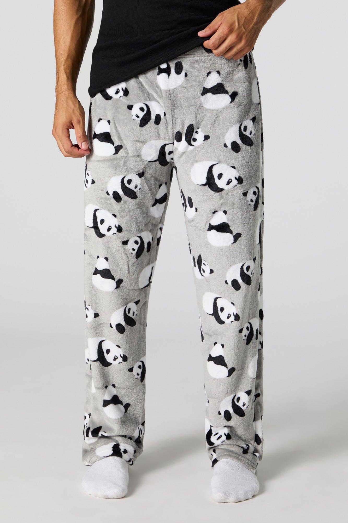 Printed Plush Pajama Pant Male Product Image