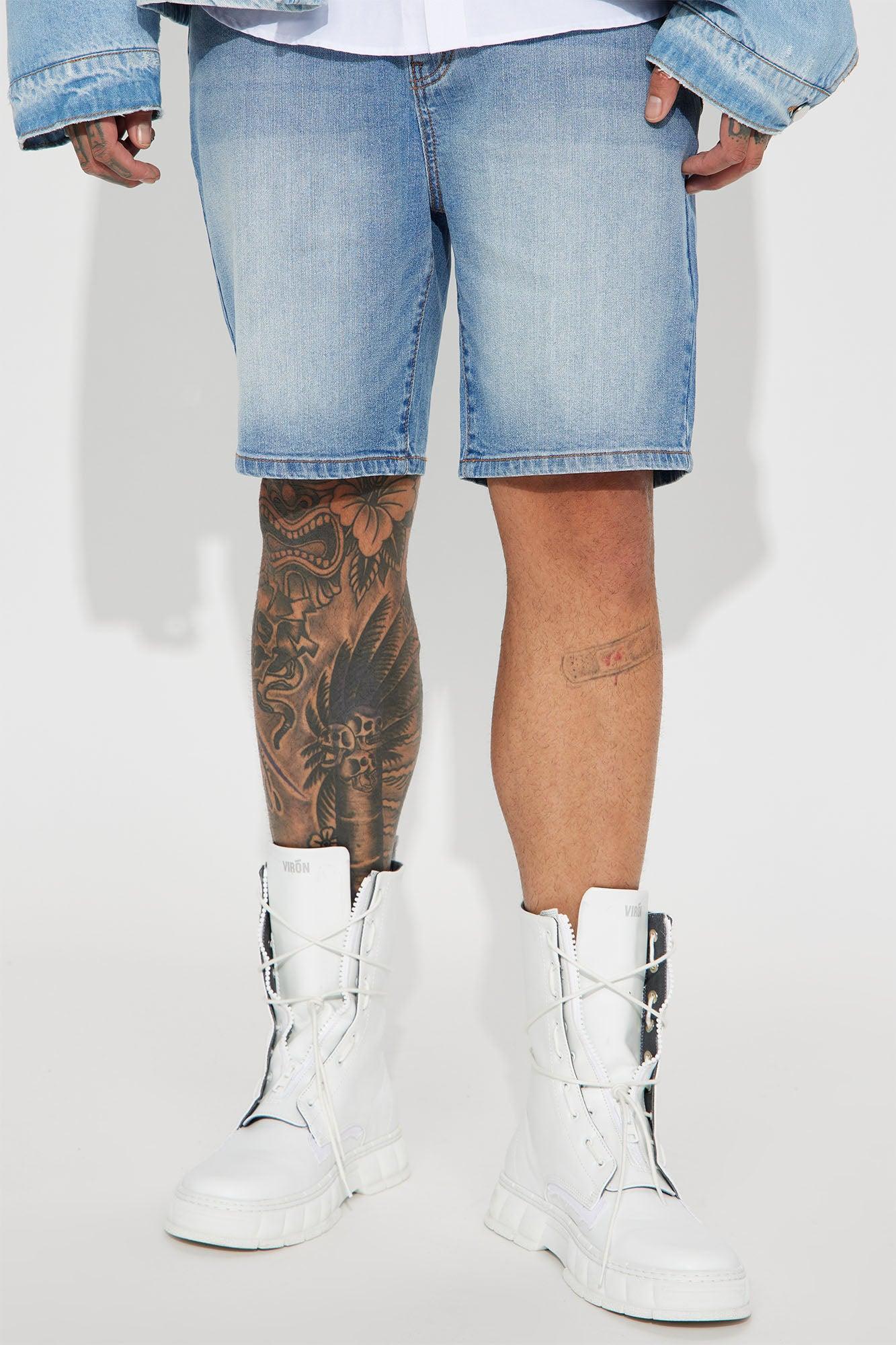 Cornell Slim Denim Shorts - Light Wash Product Image