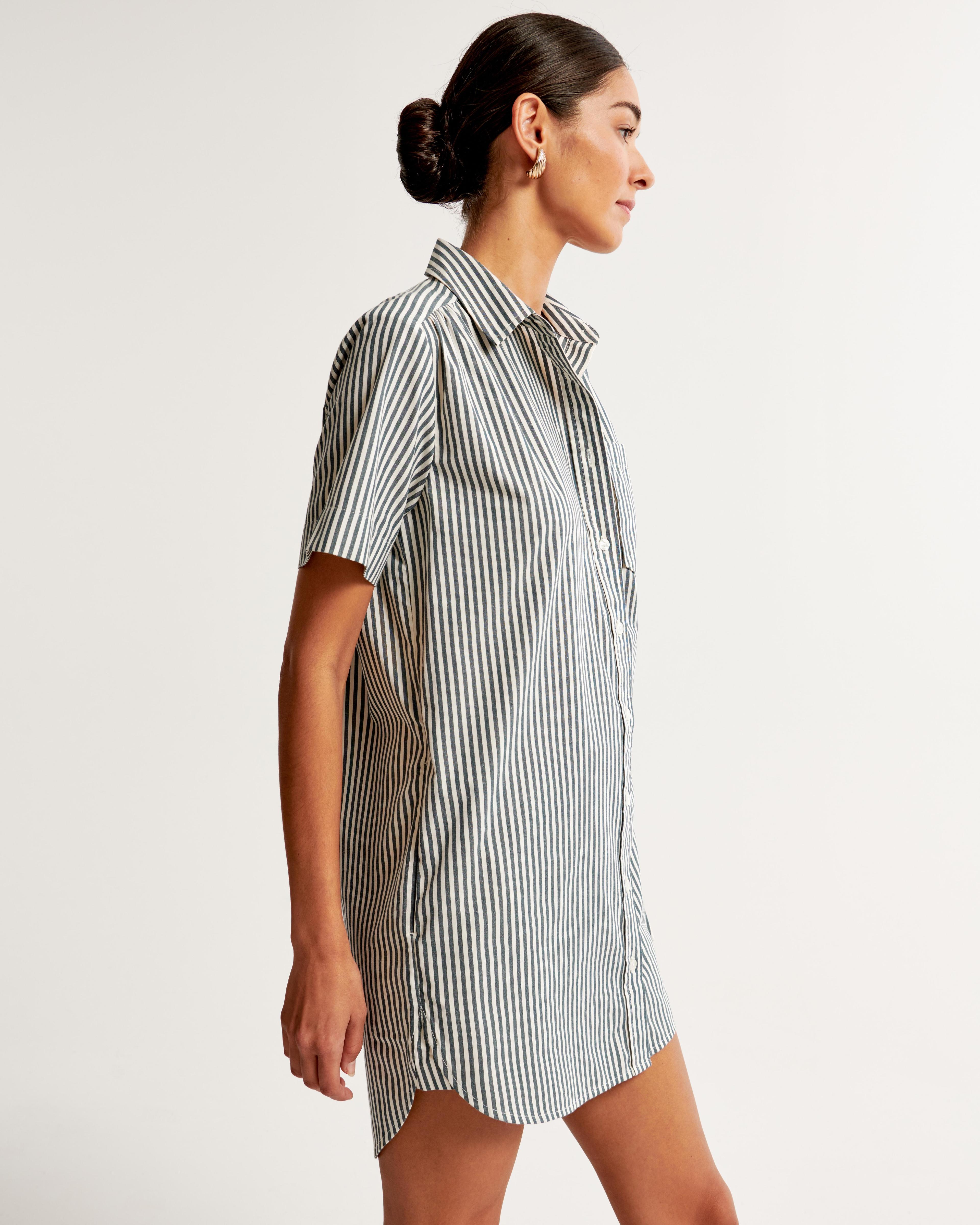 Relaxed Poplin Shirt Dress Product Image