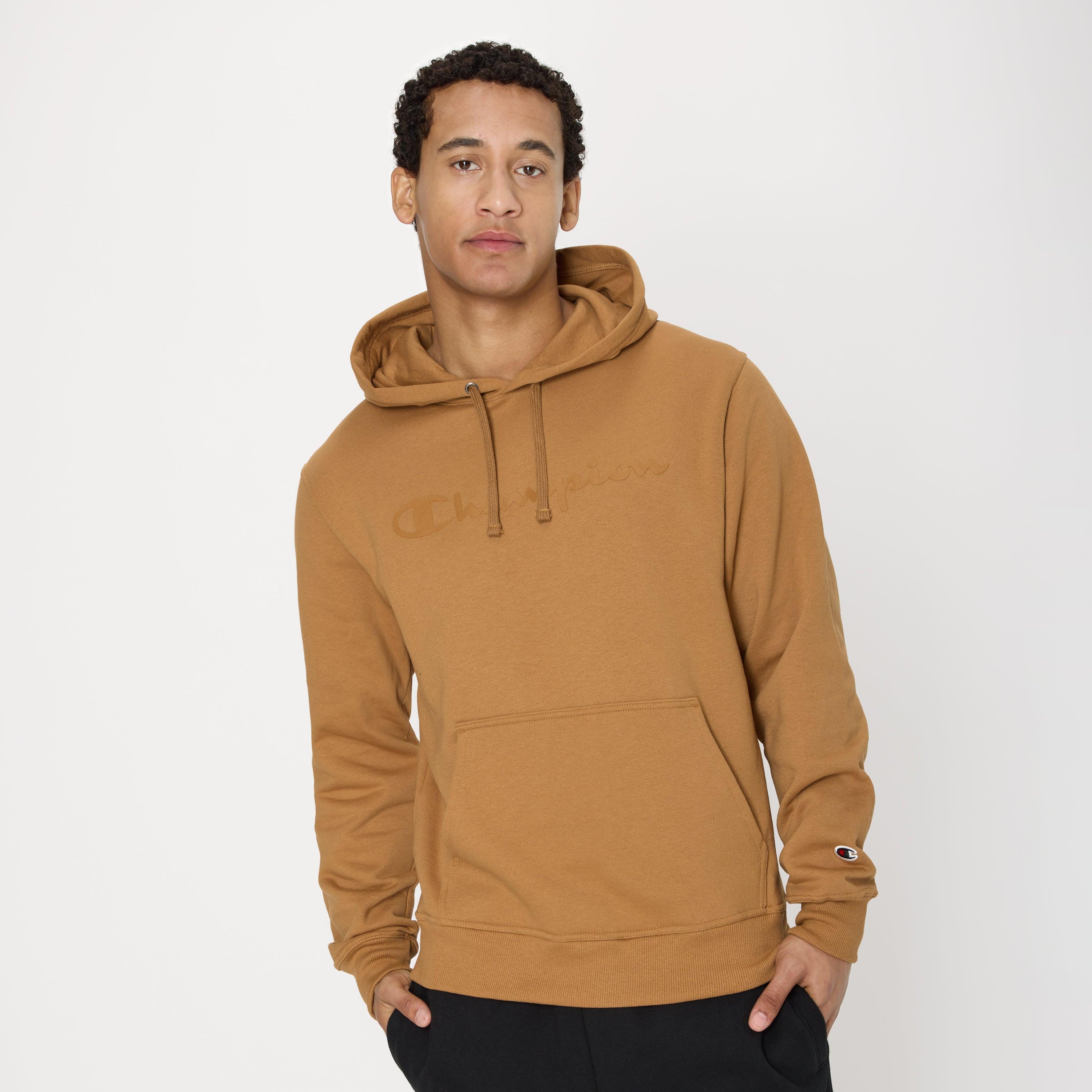 Mens Champion Powerblend Hoodie, Script Logo Black M Product Image