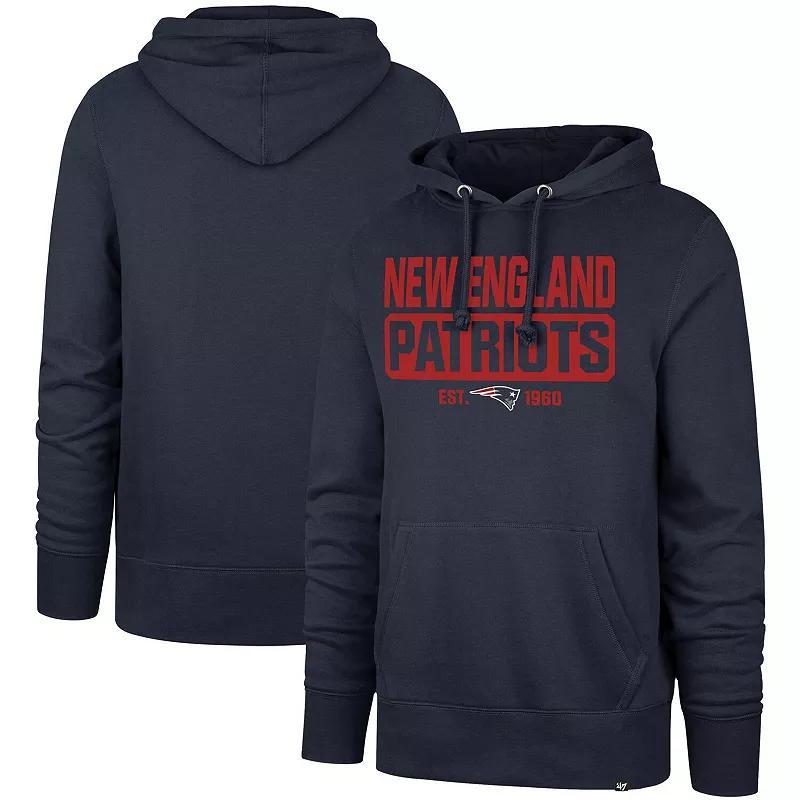 Mens 47 New England Patriots Box Out Headline Pullover Hoodie Blue Product Image