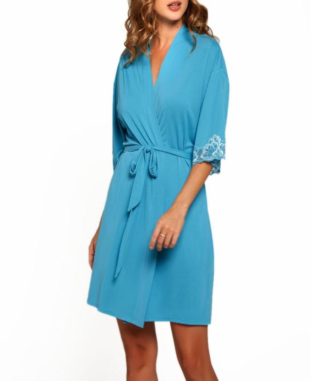 Womens Rihanna Modal Robe - Blue Product Image