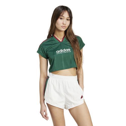 Adidas Women's Tiro Cut 3-Stripes Cropped Jersey - Product Image