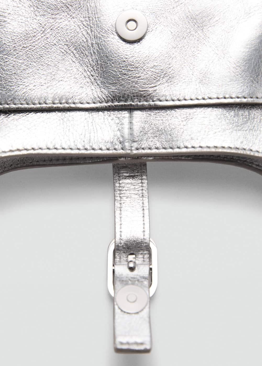 MANGO - Leather metallic bag - One size - Women Product Image