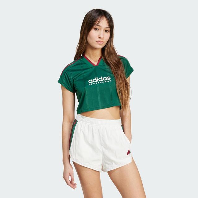 Adidas Women's Tiro Cut 3-Stripes Cropped Jersey - Product Image