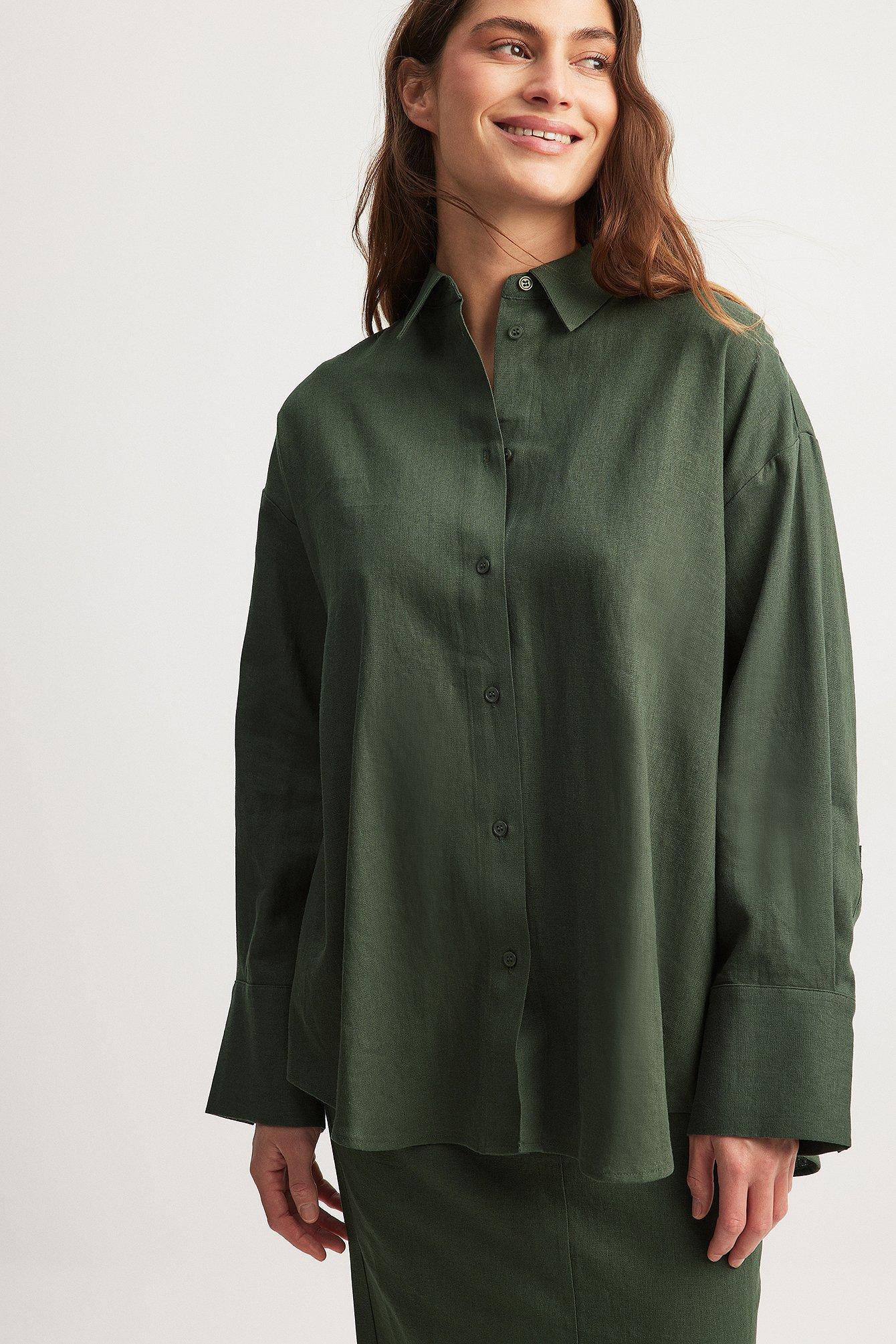 Oversized Linen Blend Shirt Product Image