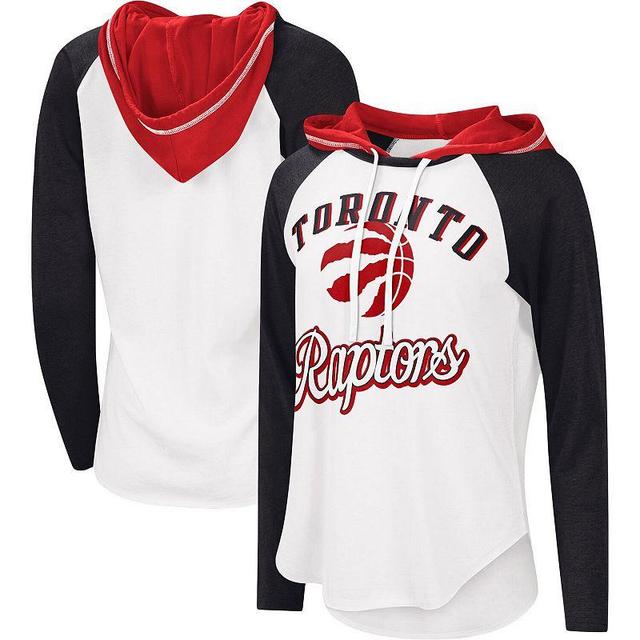 Womens G-III 4Her by Carl Banks White Toronto Raptors MVP Raglan Hoodie Long Sleeve T-Shirt Product Image